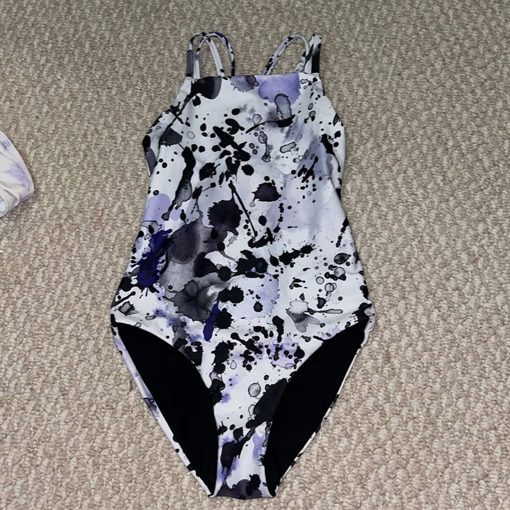Zella size 12 kids bathing suit cross back never worn